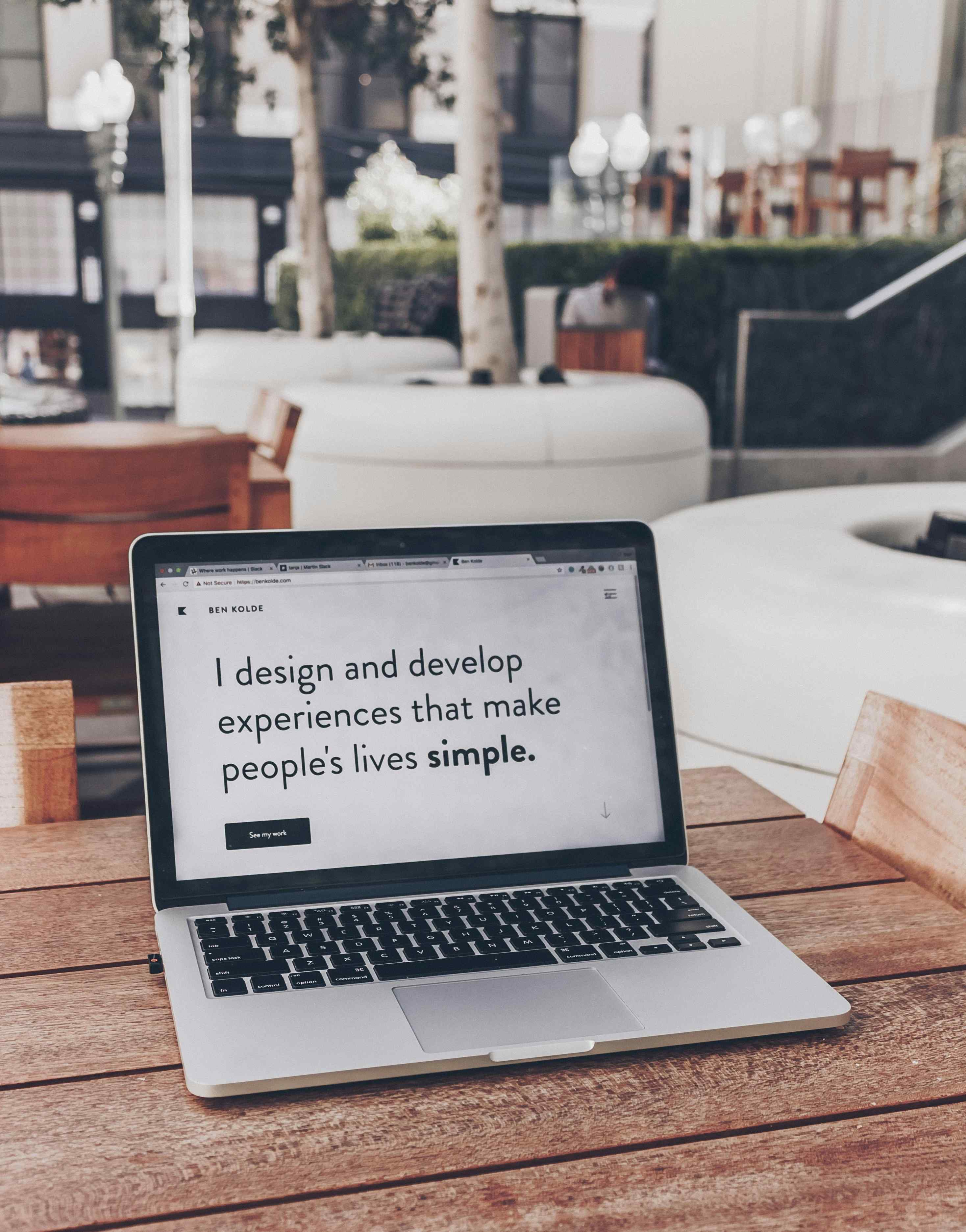 Laptop showing web design workspace - Photo by Ben Kolde on Unsplash